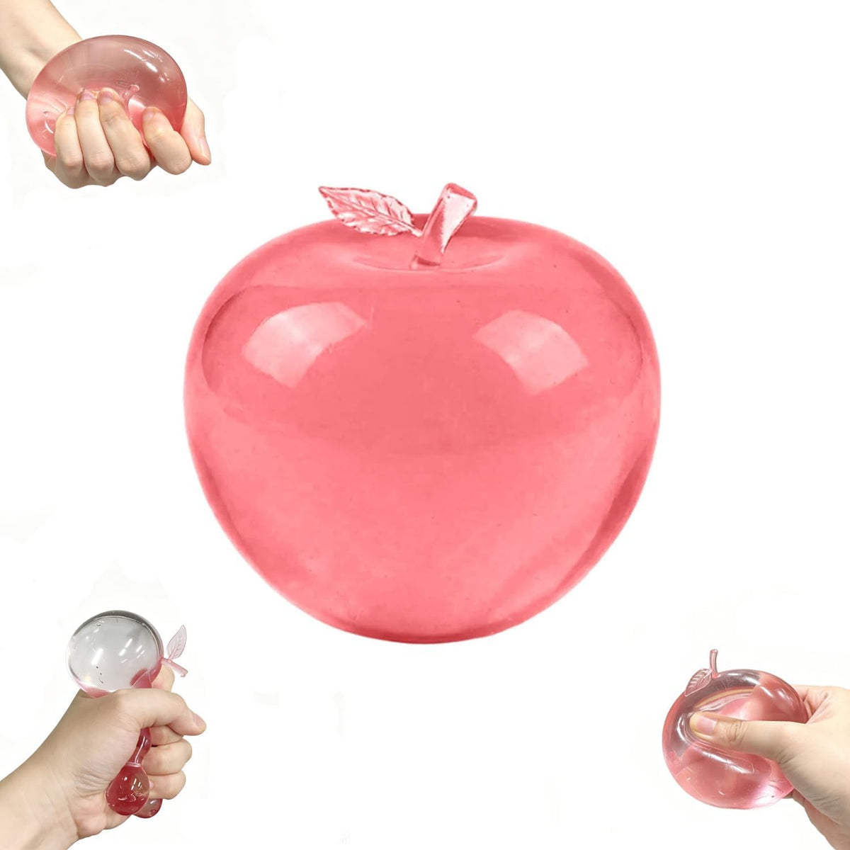 Transparent Apple Squishy, See-Through Stress Ball