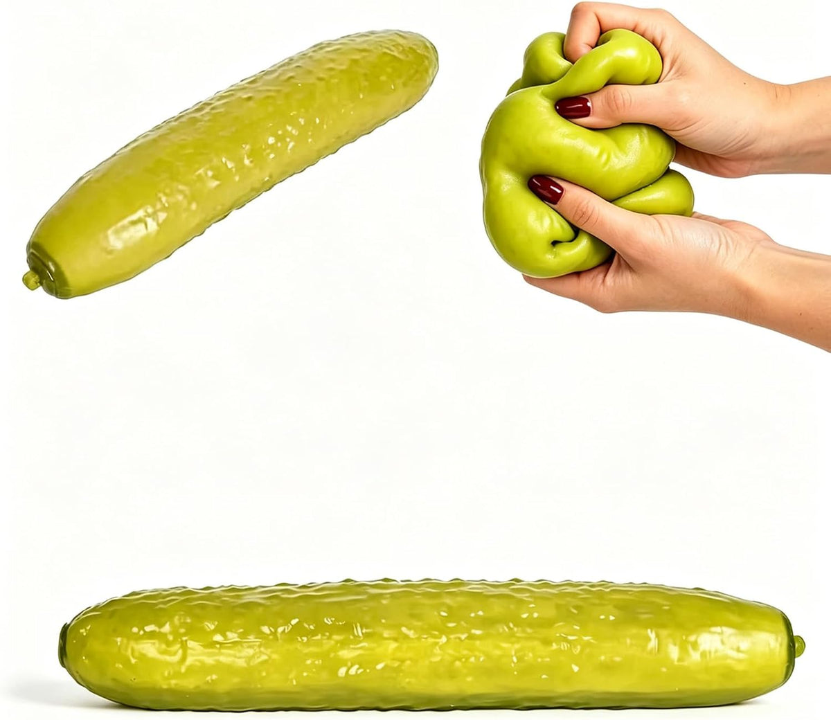 Squishy Pickle Stress Ball, Squeeze and Release Relief