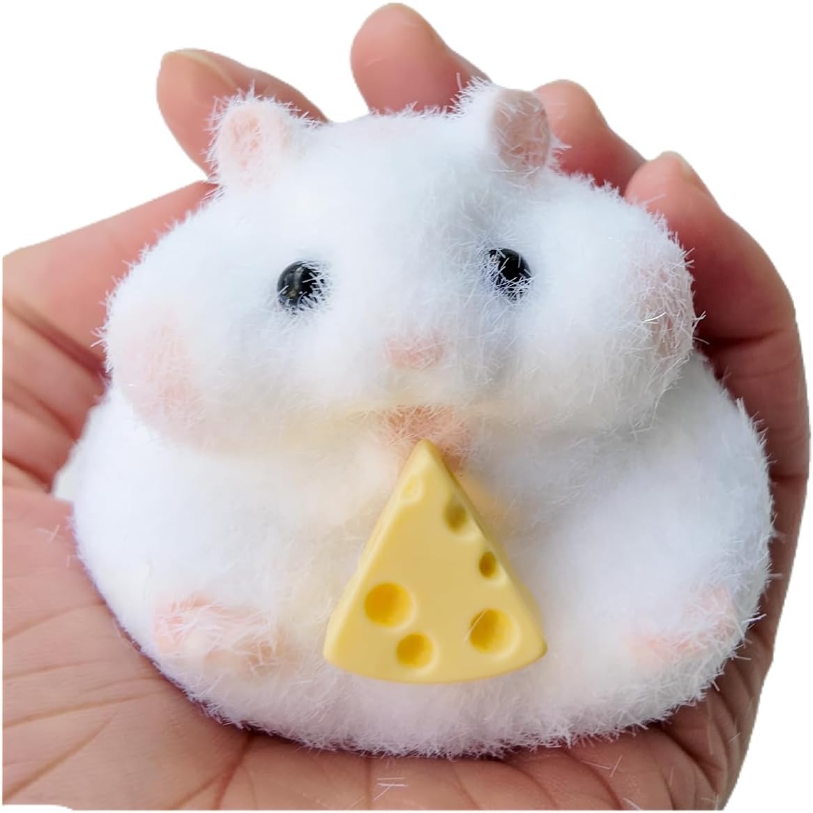 Mini Hamster Squishy With Cheese Soft Squeeze Toy