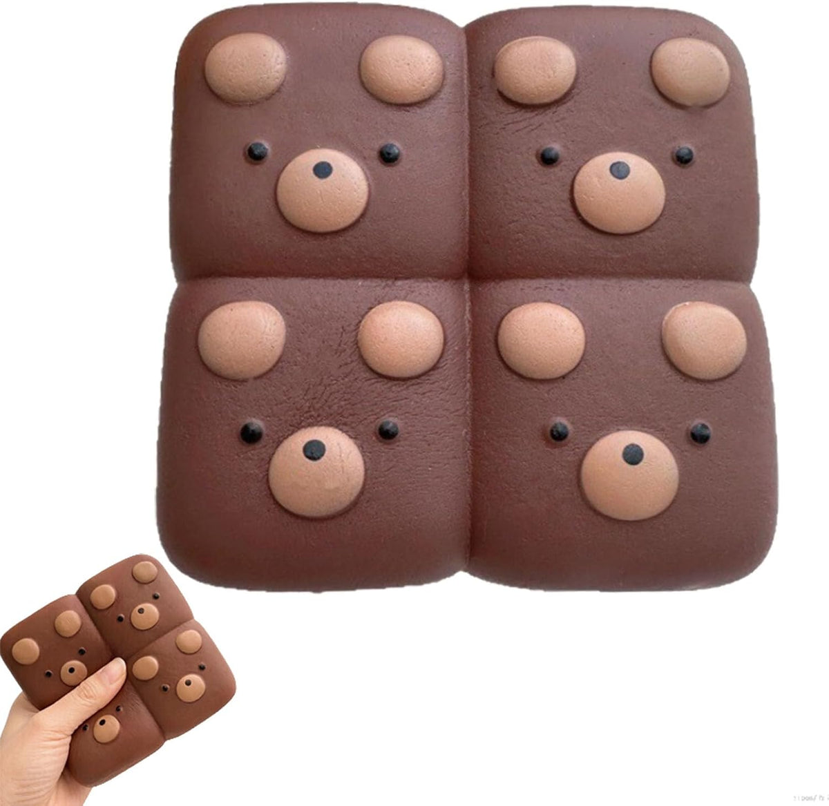 Cute Bear Chocolate Squishy Bread Soft Slow Rising Toy