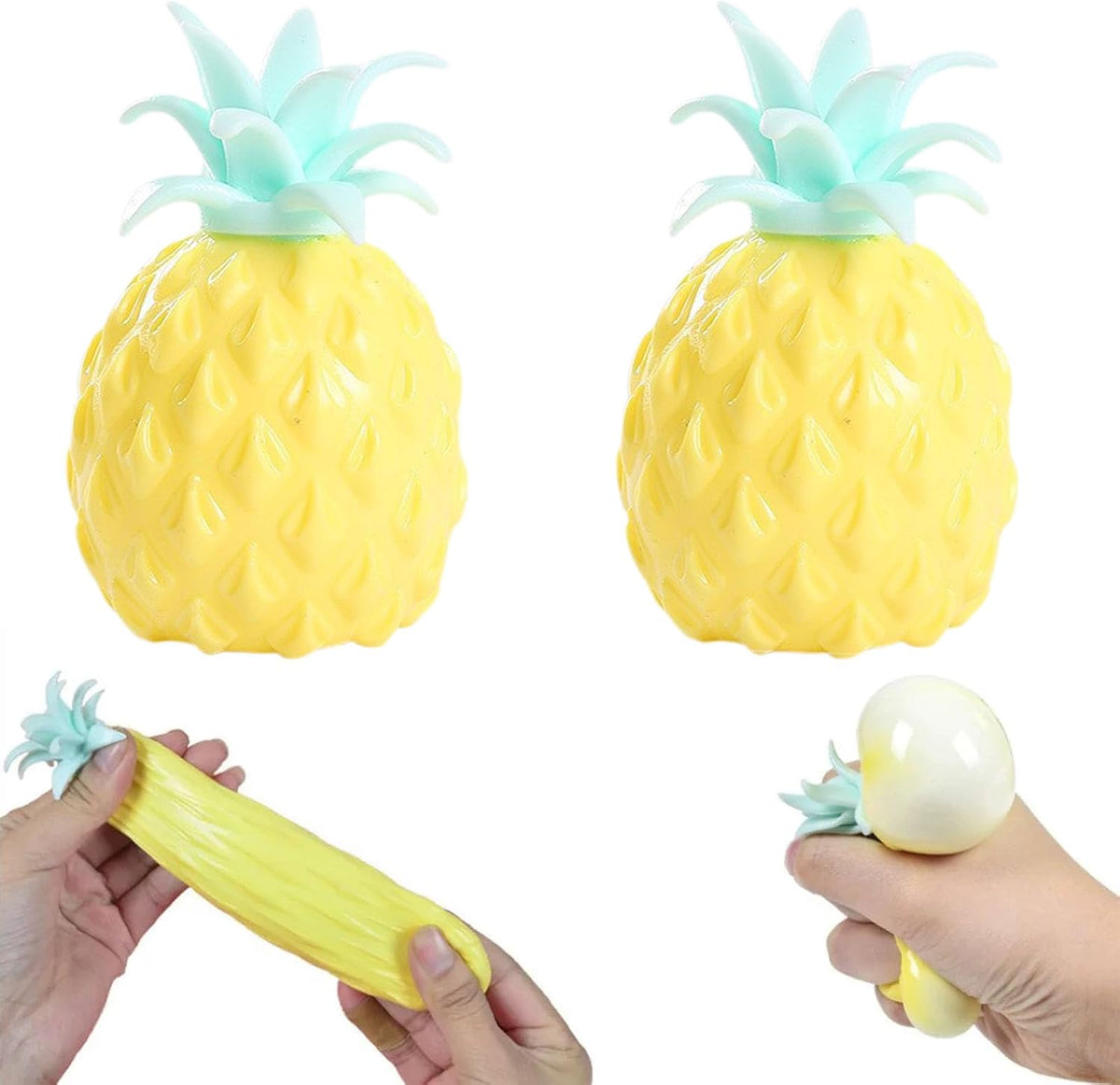 2 Pack Pineapple Squishy Soft Squeeze Stress Relief Fruit Toy
