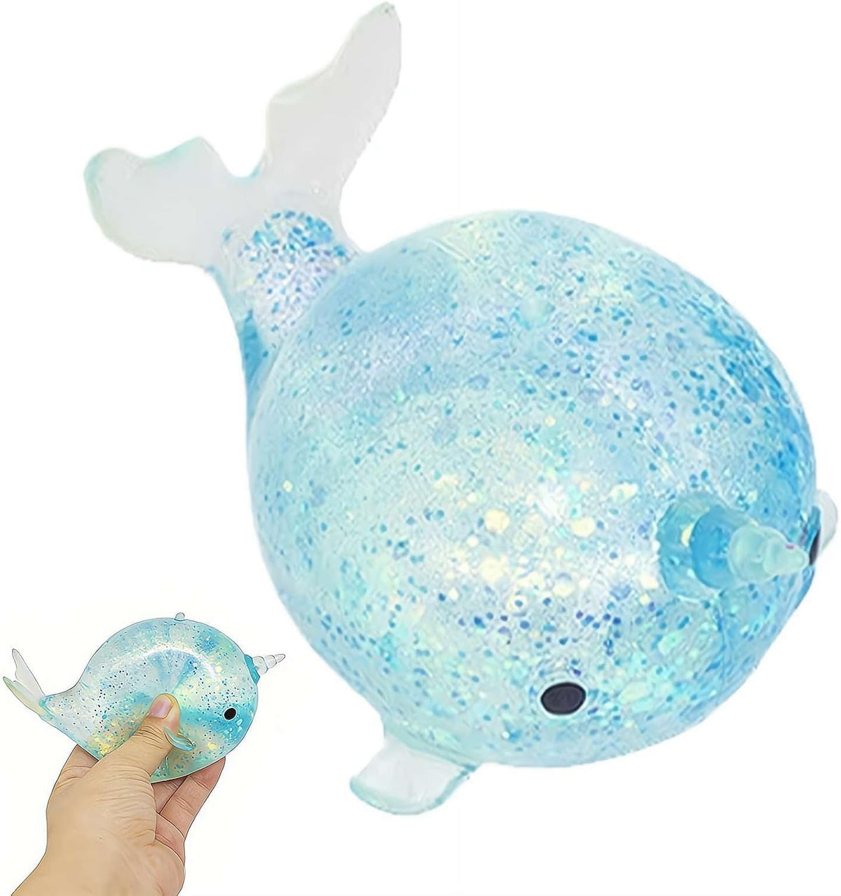 Blue Whale Squishy Slow Rising Squeeze Toy for Anxiety