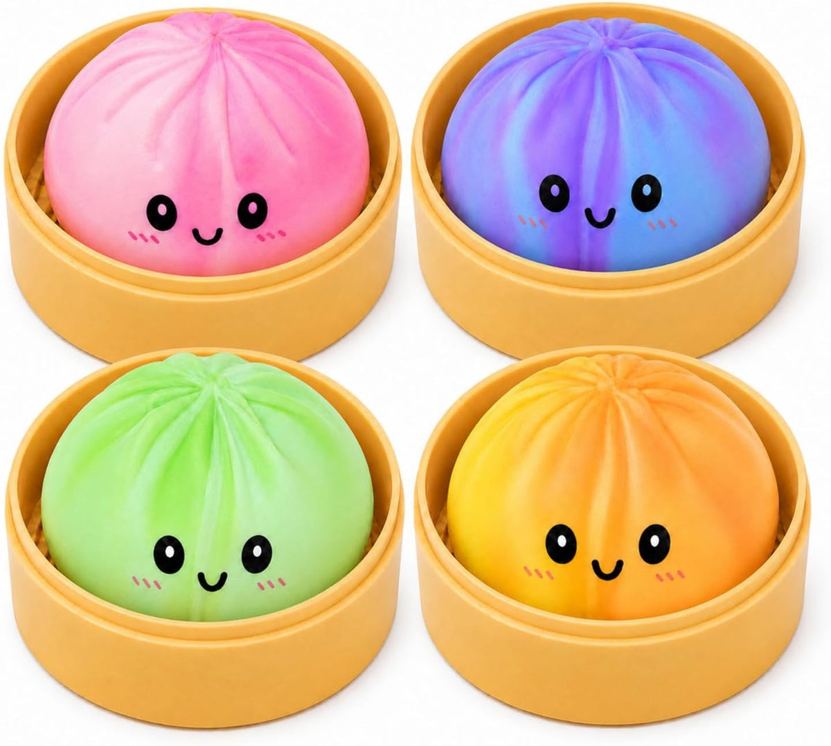 Dumpling squishies with steamer - anxiety relief squeeze toy gift
