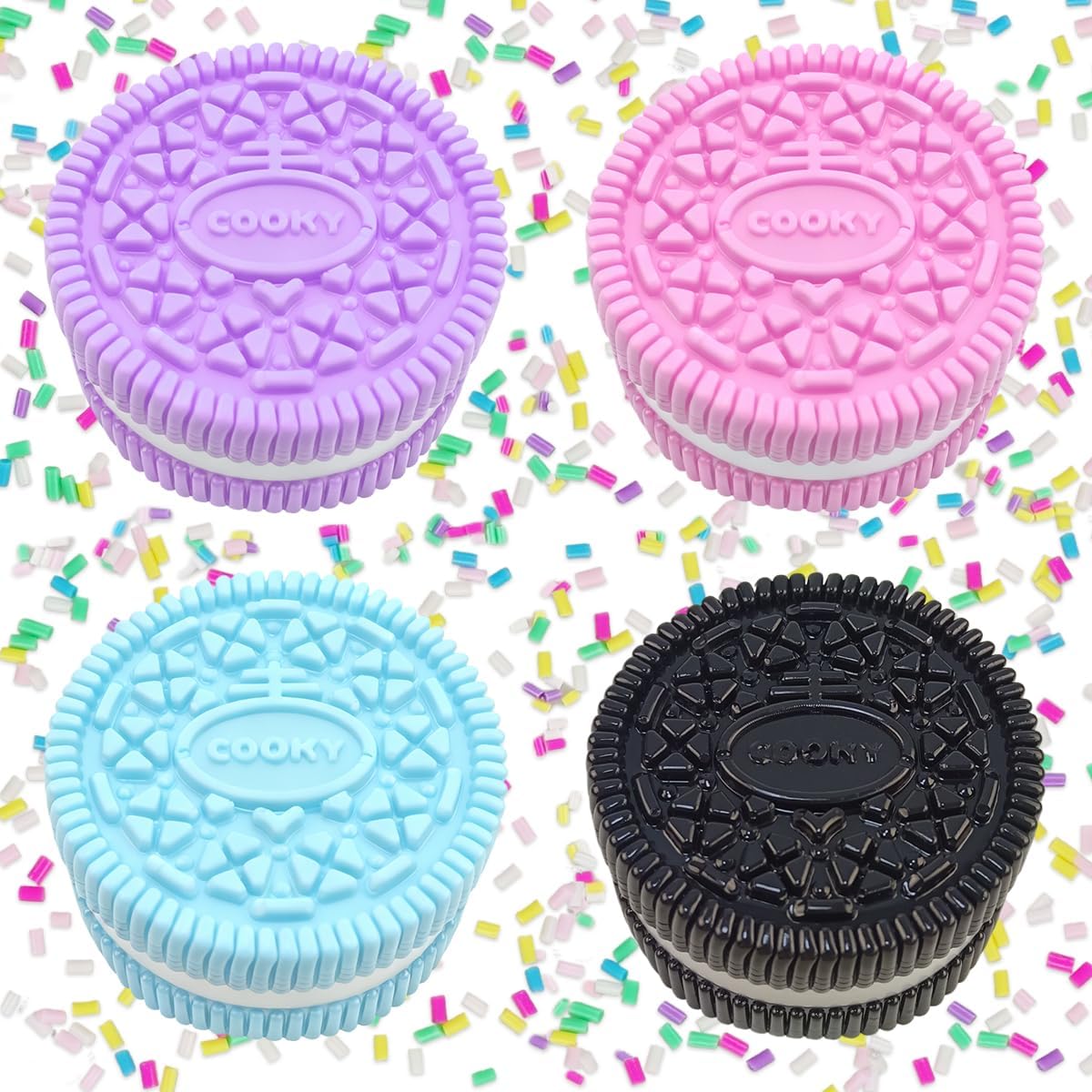 Scented Cookie Squishy 4 Pack Sensory Squeeze Toys