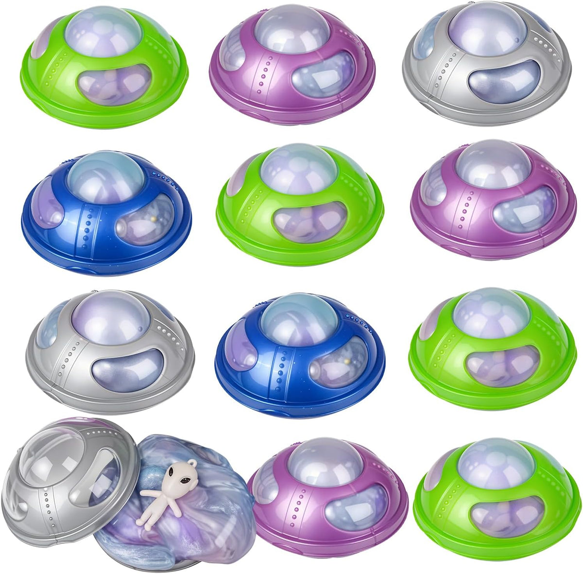 Alien UFO Spaceship Squishy Slime Pods Party Pack