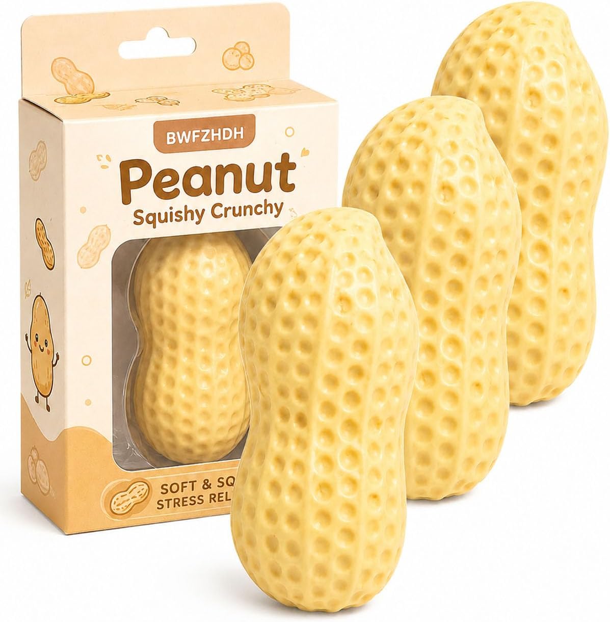 3 Pack Peanut Squishy — Crunchy Nuts to Share and Squeeze