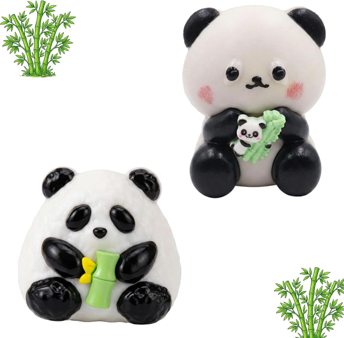 Panda Squishy Duo Set 2 Cute Slow Rising Fidget Toys