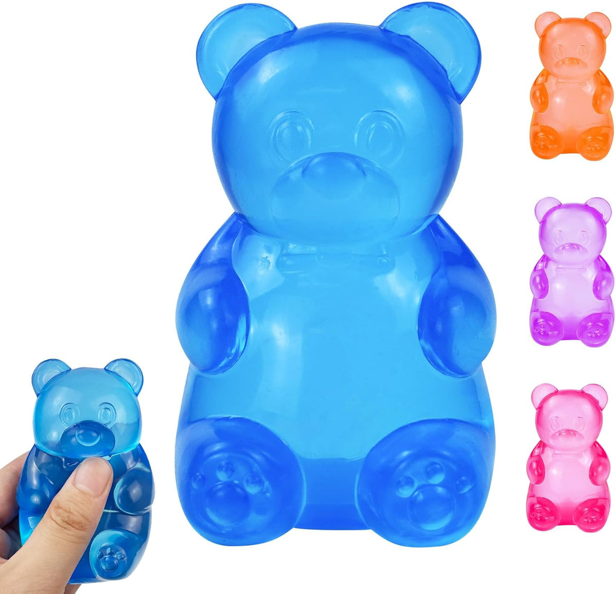 Big Blue Gummy Bear Squishy Squeeze Stress Ball Fidget Toy