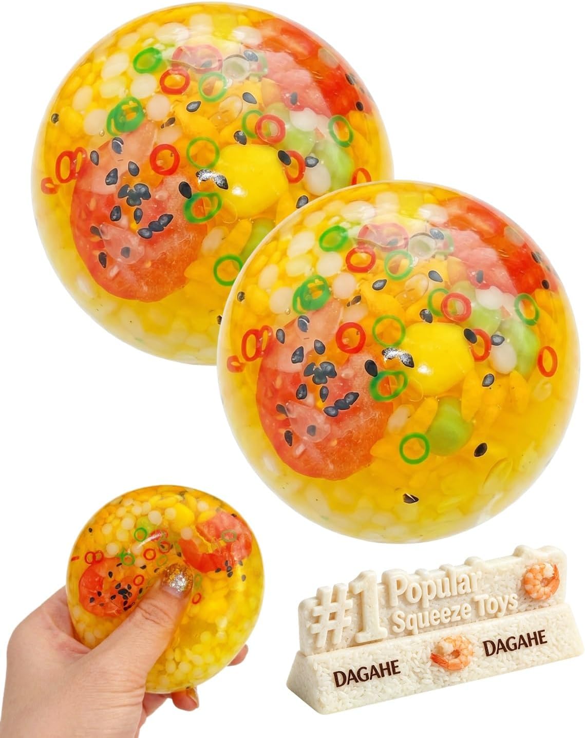 2 Pack Sushi Squishy Shrimp Rolls Crunchy Squeeze Set