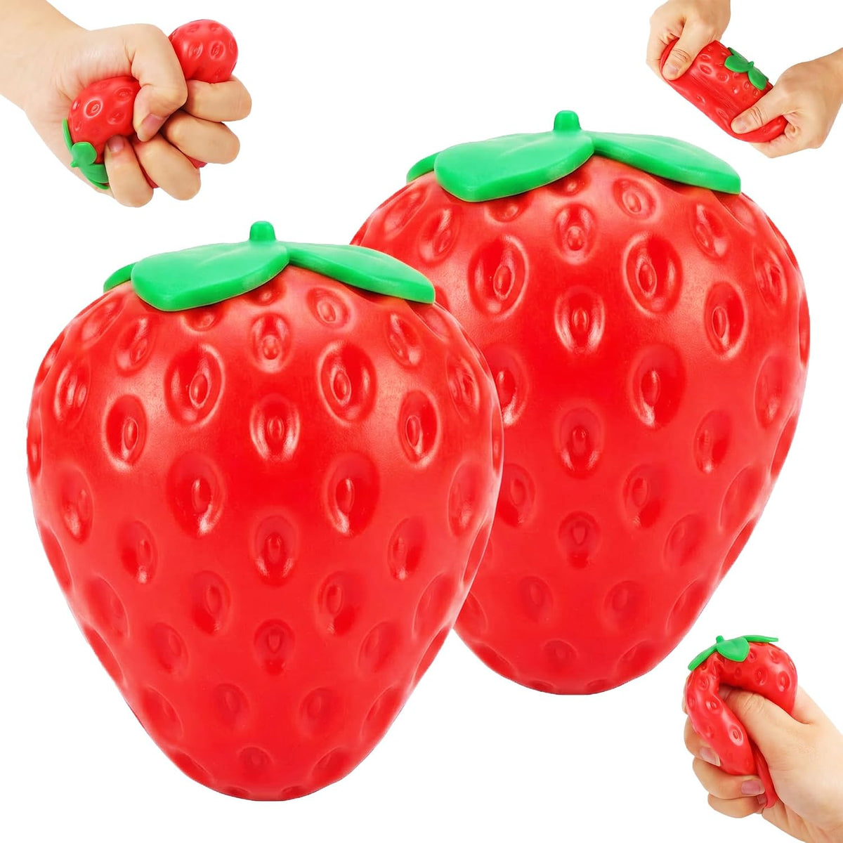 2 Pack Strawberry Squishy, Matching Berry Pair to Share