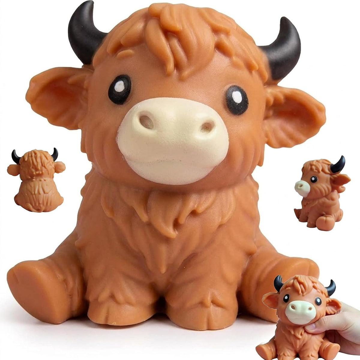 Cuddly Cow Squishy 6 Inch Soft Highland Slow Rising Toy