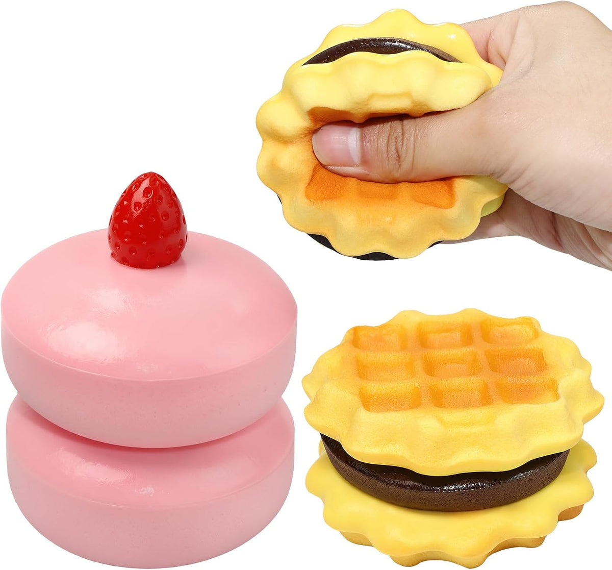 Waffle Cake Squishy Soft Squeeze Stress Relief Duo