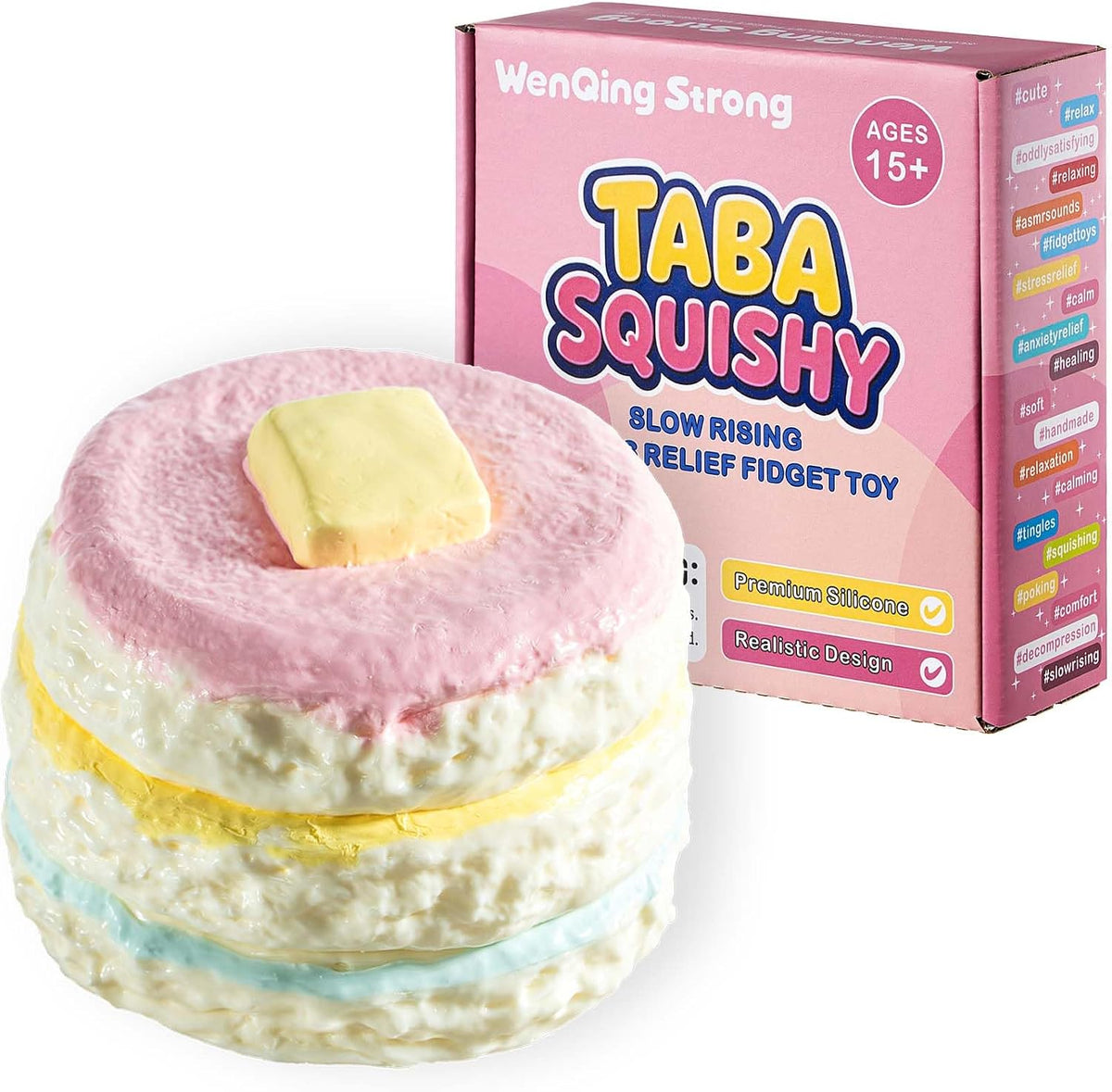 Kawaii Pancake Squishy Stack In Pastel Rainbow Colors