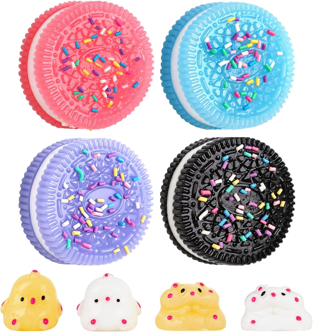Sprinkle Cookie Squishy 4 Pack Cute Fidget Squeeze Toys