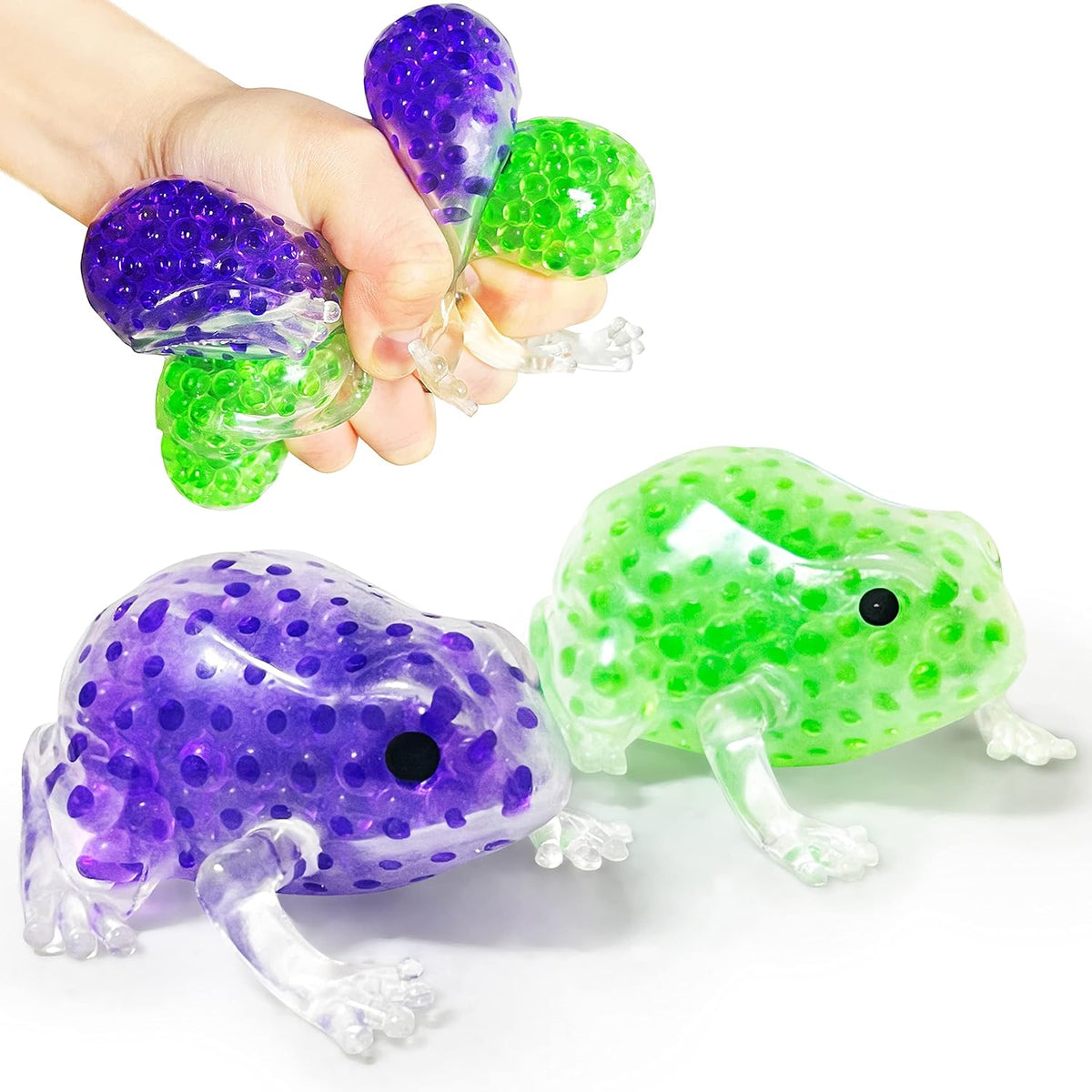 Water Bead Frog Squishy 2 Pack Squeeze Stress Balls