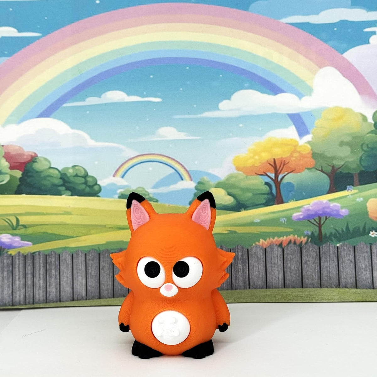 Jumbo Fox Squishy Big-Eyed Squeeze Buddy for Your Desk
