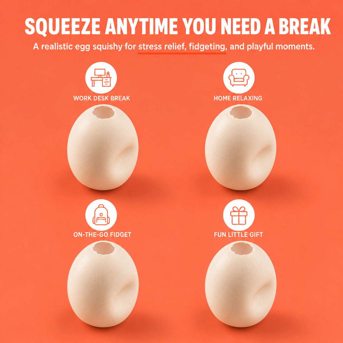 Egg Squishy – as an everyday desk stress-relief fidget