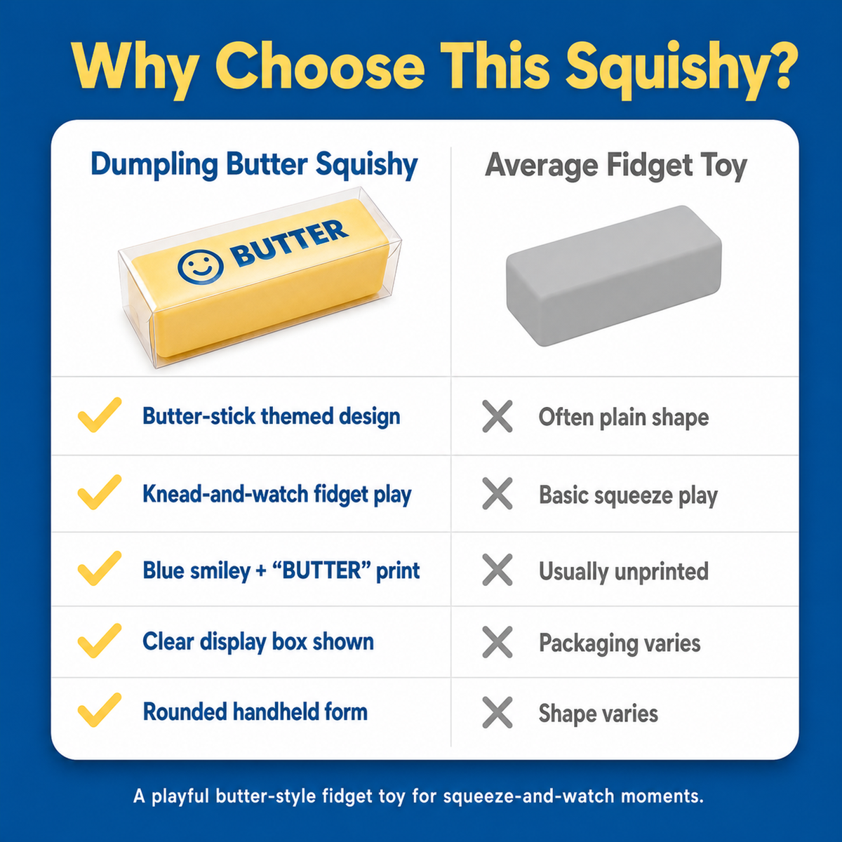 Dumpling Butter Squishy comparison