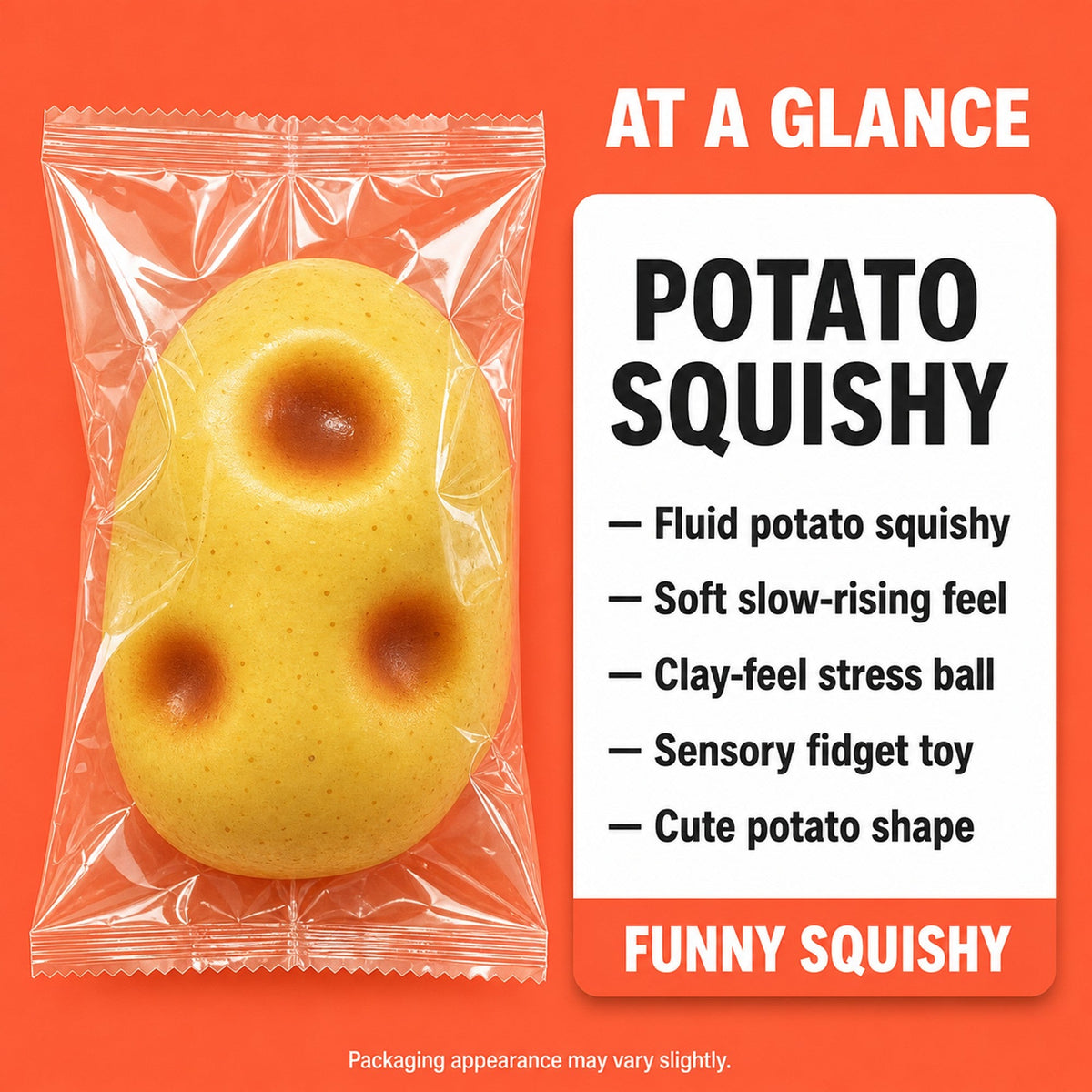 Fluid Potato Squishy – size and material specifications