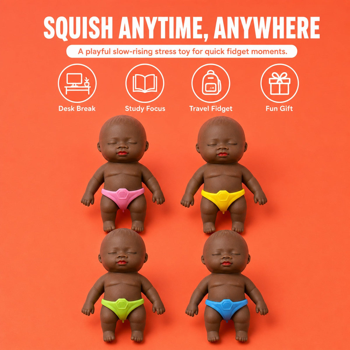 Baby Doll Squishy – as an everyday desk stress-relief fidget