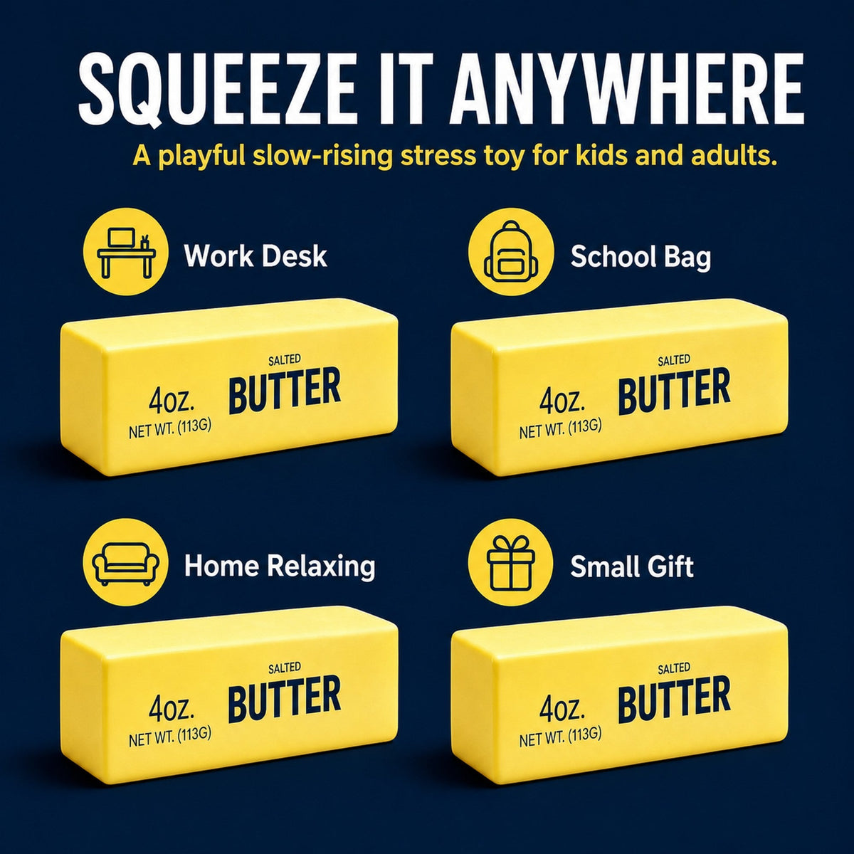 Butter Squishy Toy lifestyle
