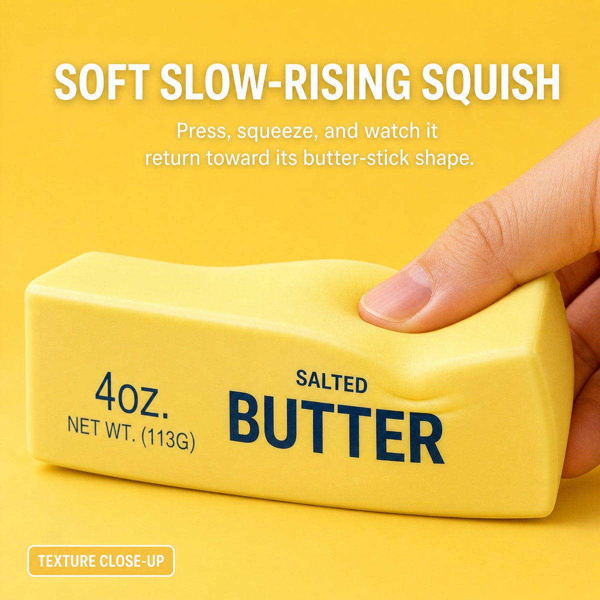 Butter squishy soft foam texture close-up