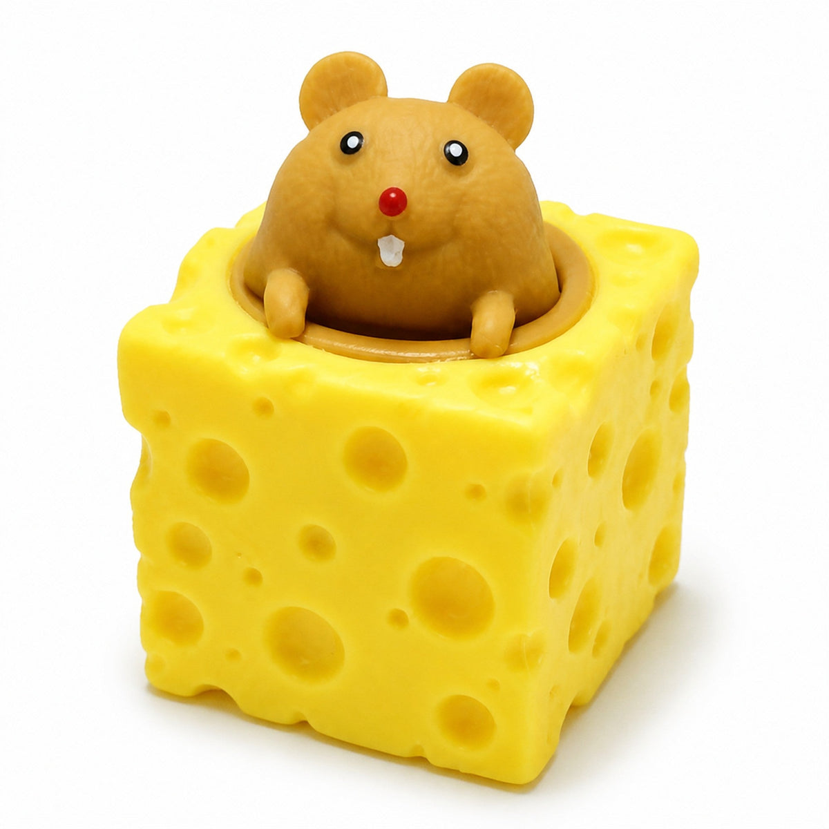 Cheese Mouse Cup Squishy — Pop-Up Mouse Squeeze Stress Toy