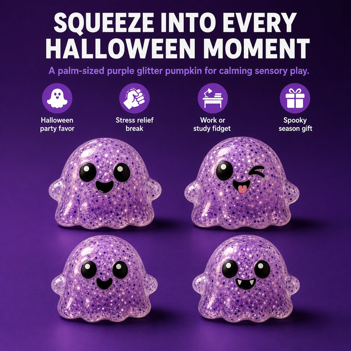 Purple ghost squishy lifestyle