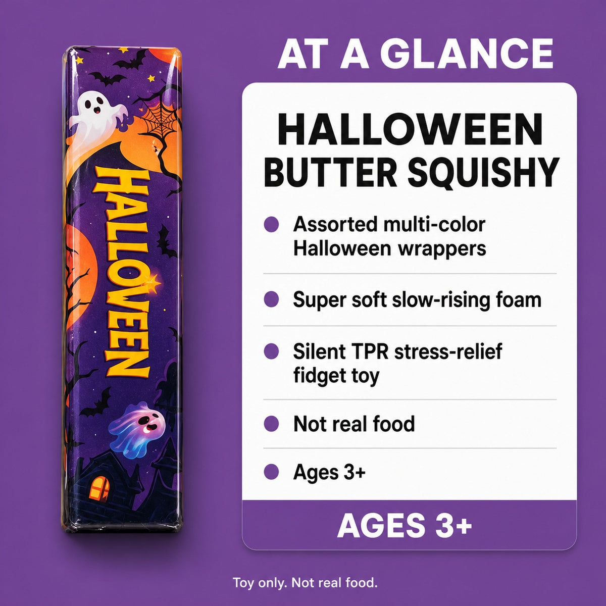 Assorted Halloween butter squishy specifications