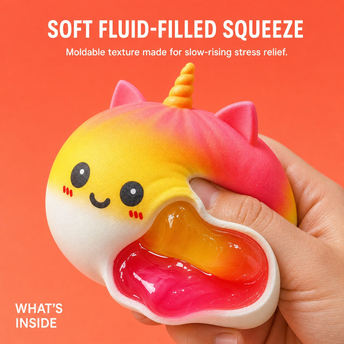 Emoji Bun Squishy – soft slow-rising texture shown close-up