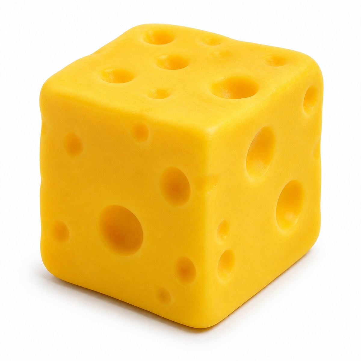 Cheese Squishy Block — Yellow Holey Cheese Slow-Rising Stress Toy