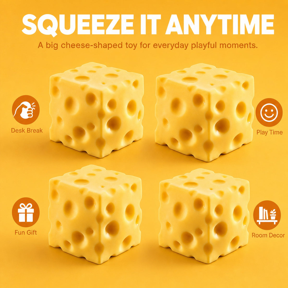 Jumbo Cheese Squishy, Big Two-Hand Squee lifestyle
