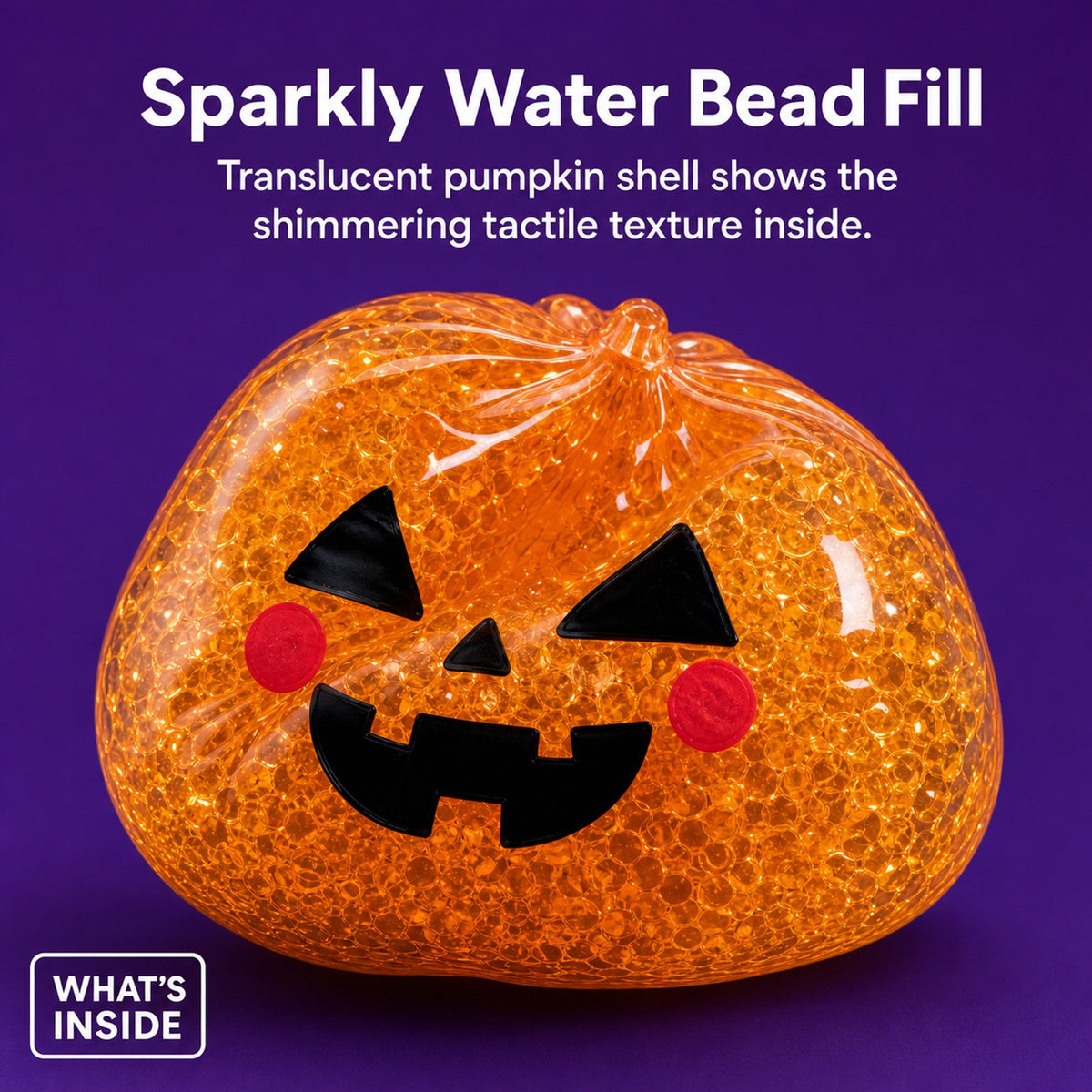 Pumpkin squishy bead-filled inside