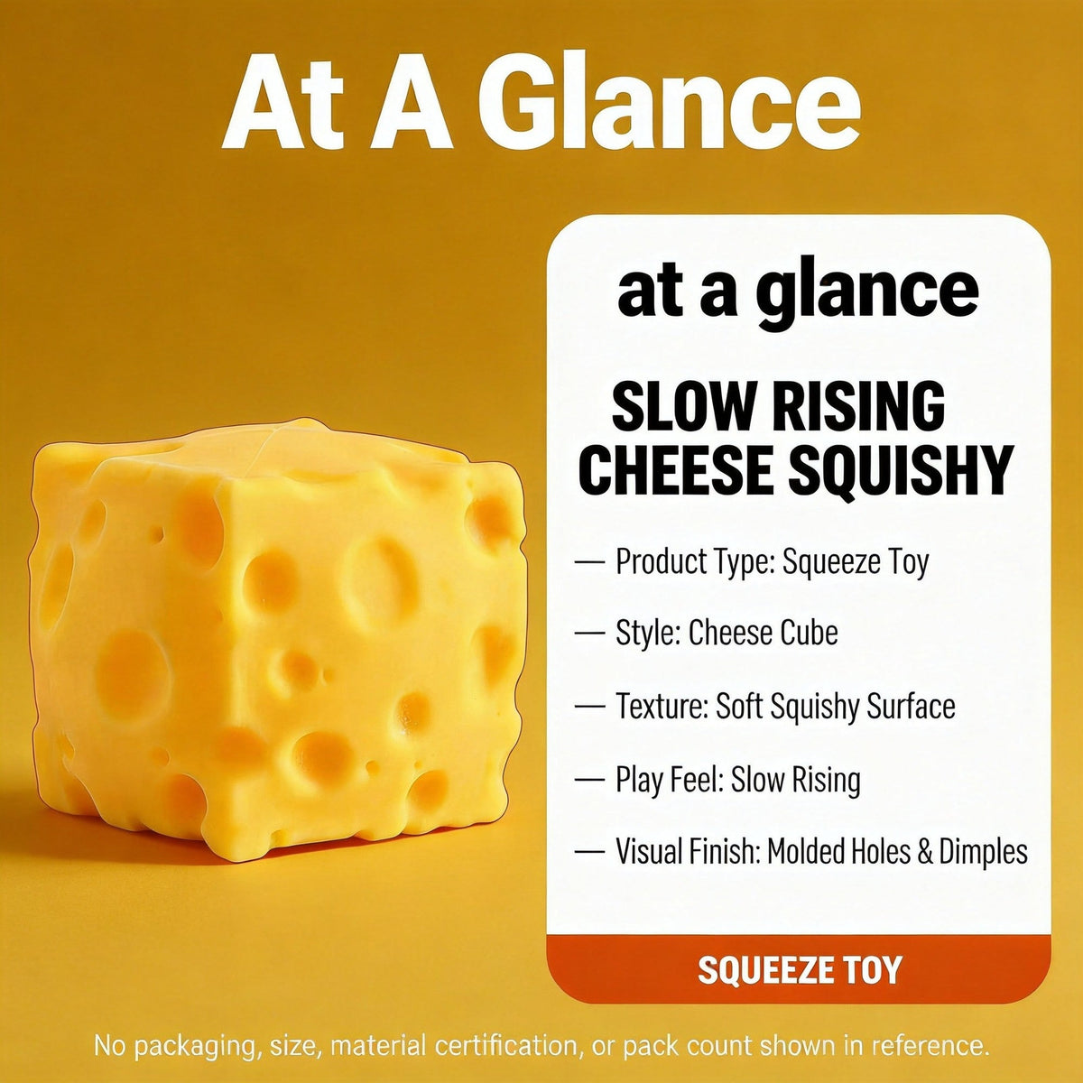 Slow Rising Cheese Squishy spec