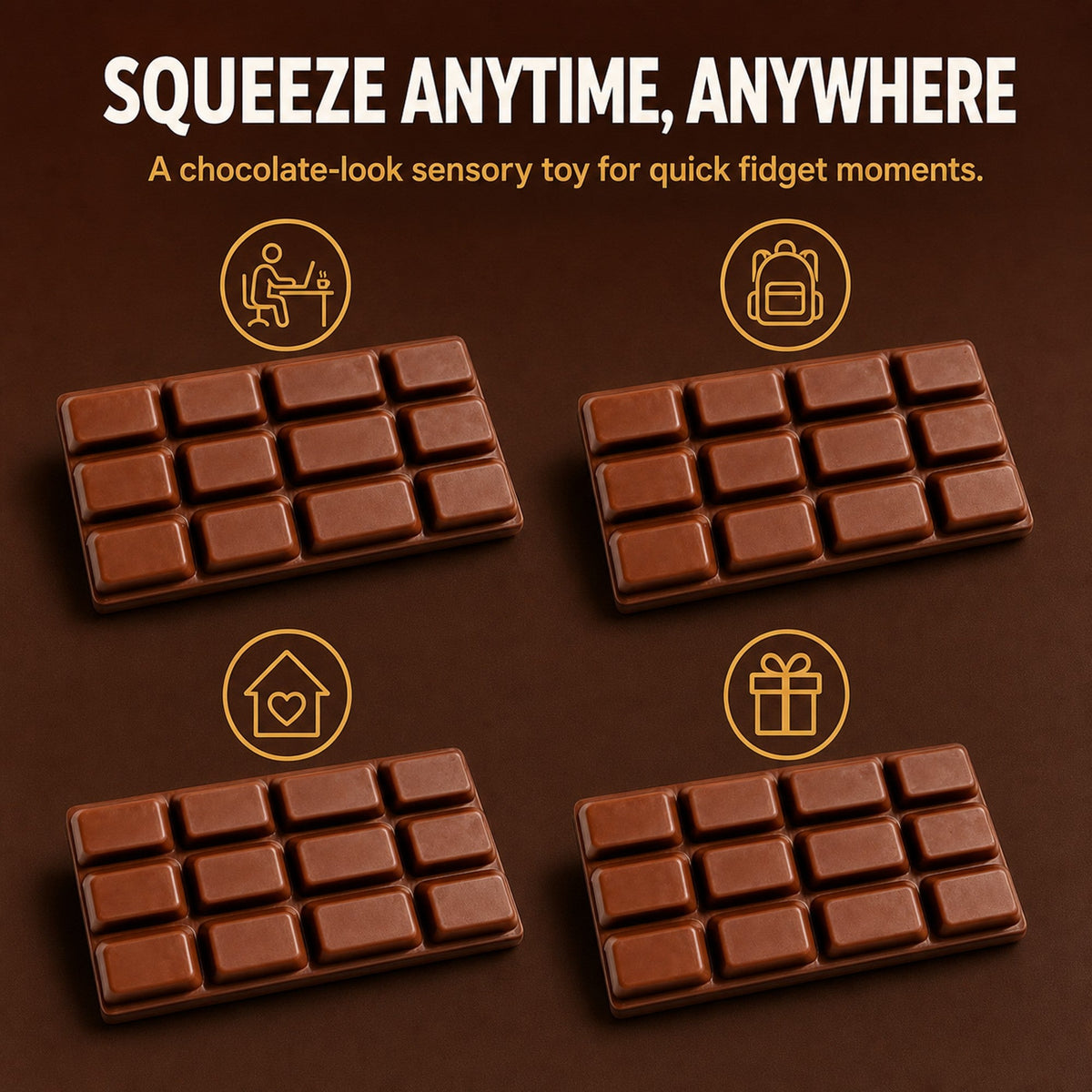 Chocolate Bar Squishy lifestyle
