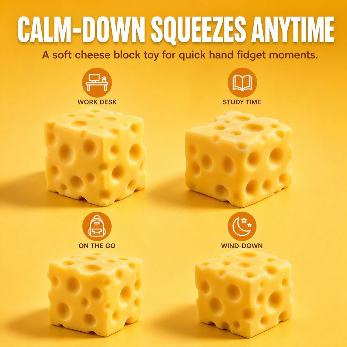 Cheese Block Squishy lifestyle