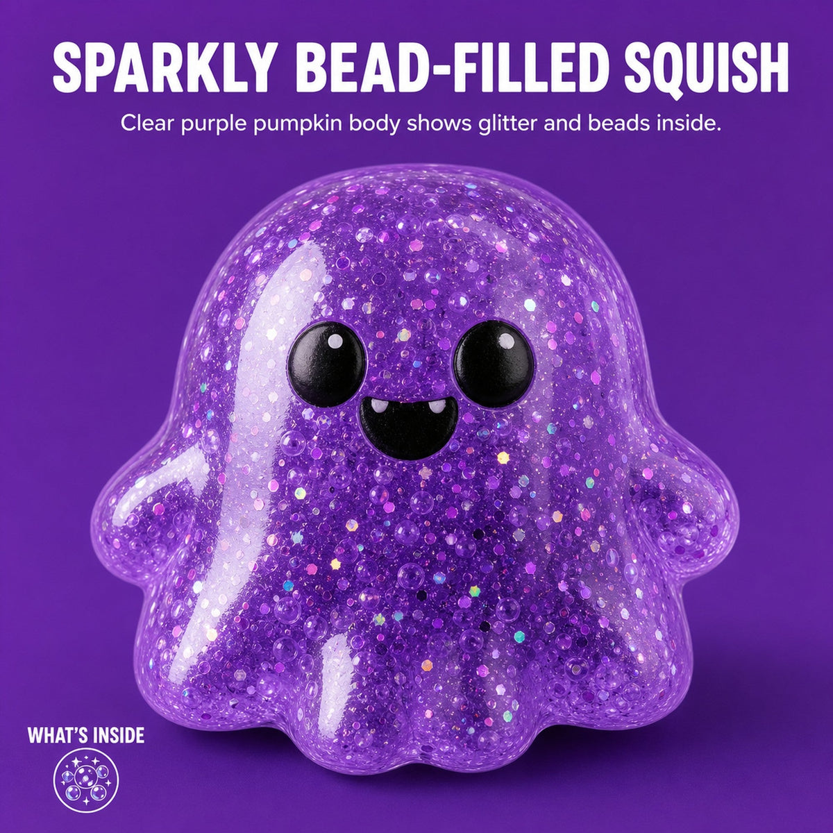 Purple ghost squishy bead-filled inside