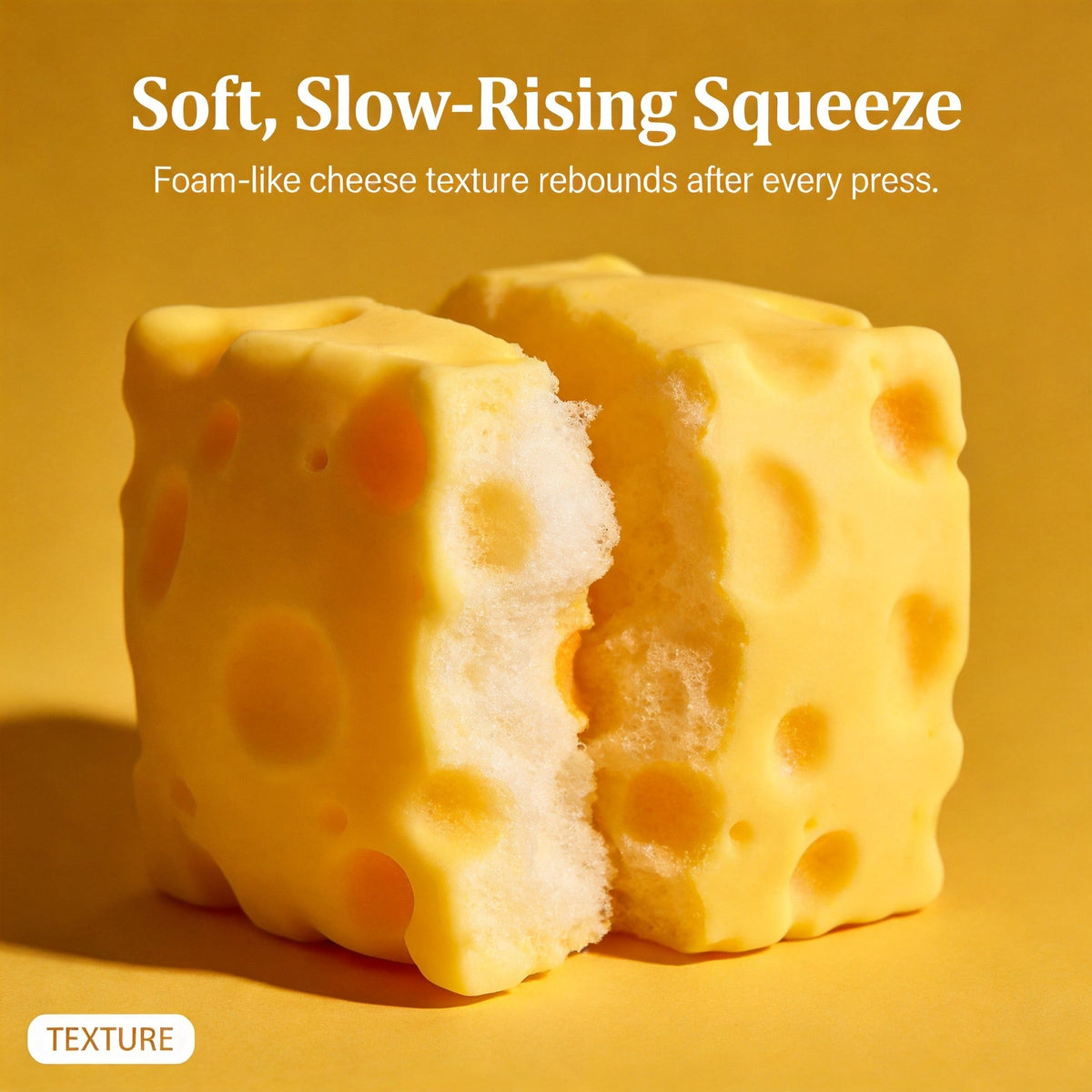 Slow Rising Cheese Squishy inside