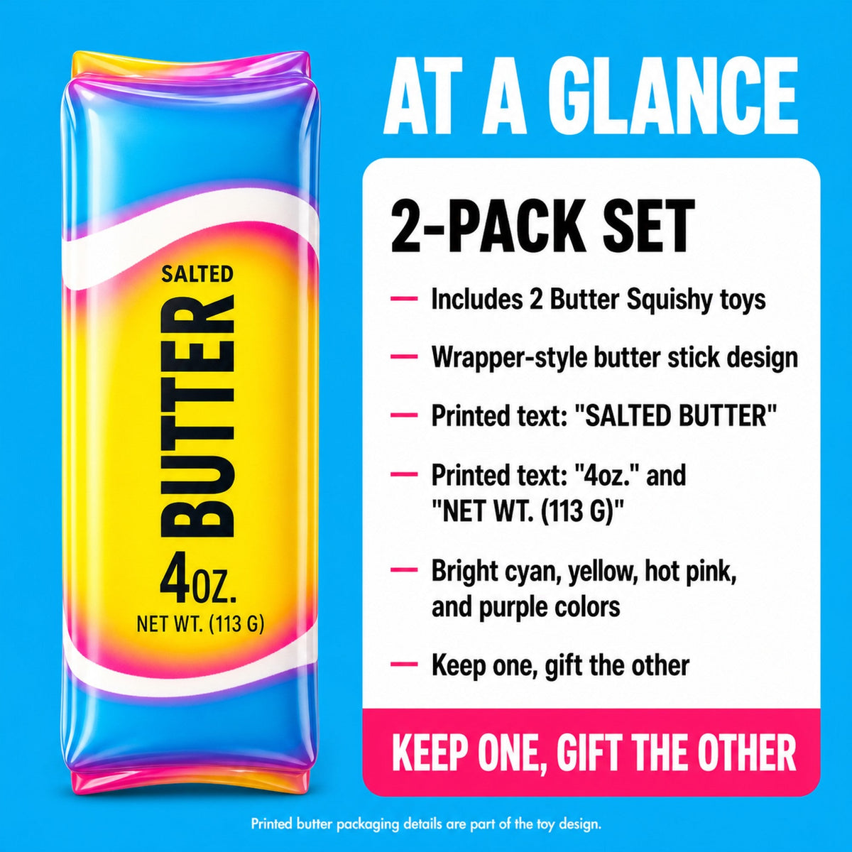 2 Pack Butter Squishy spec