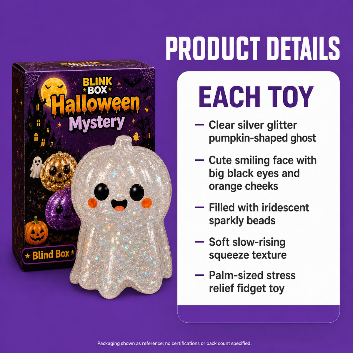 Clear ghost squishy at a glance
