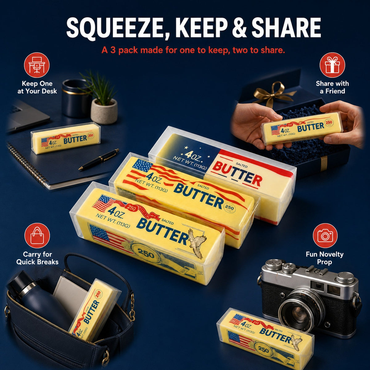 3 Pack Butter Squishy lifestyle