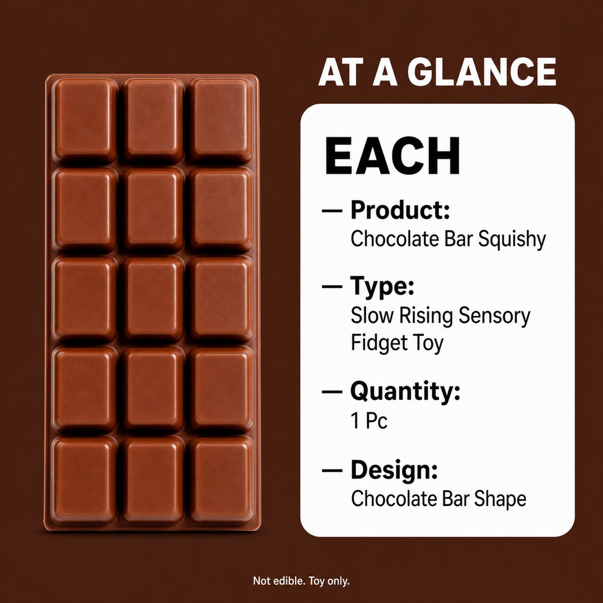 Chocolate Bar Squishy spec
