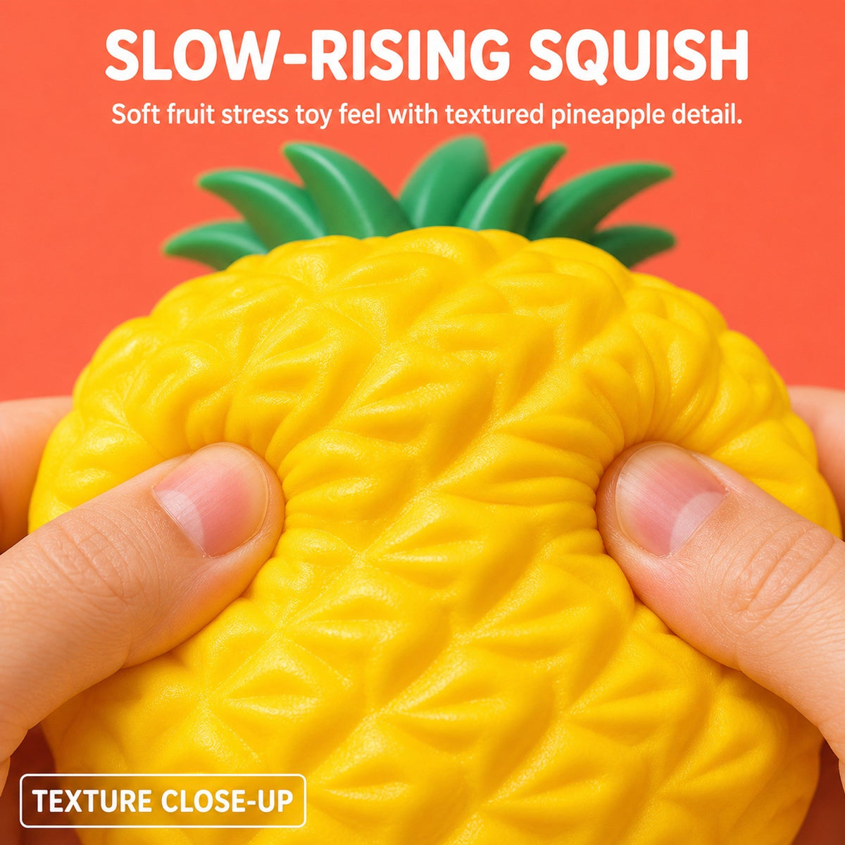 Pineapple Squishy – soft slow-rising texture shown close-up