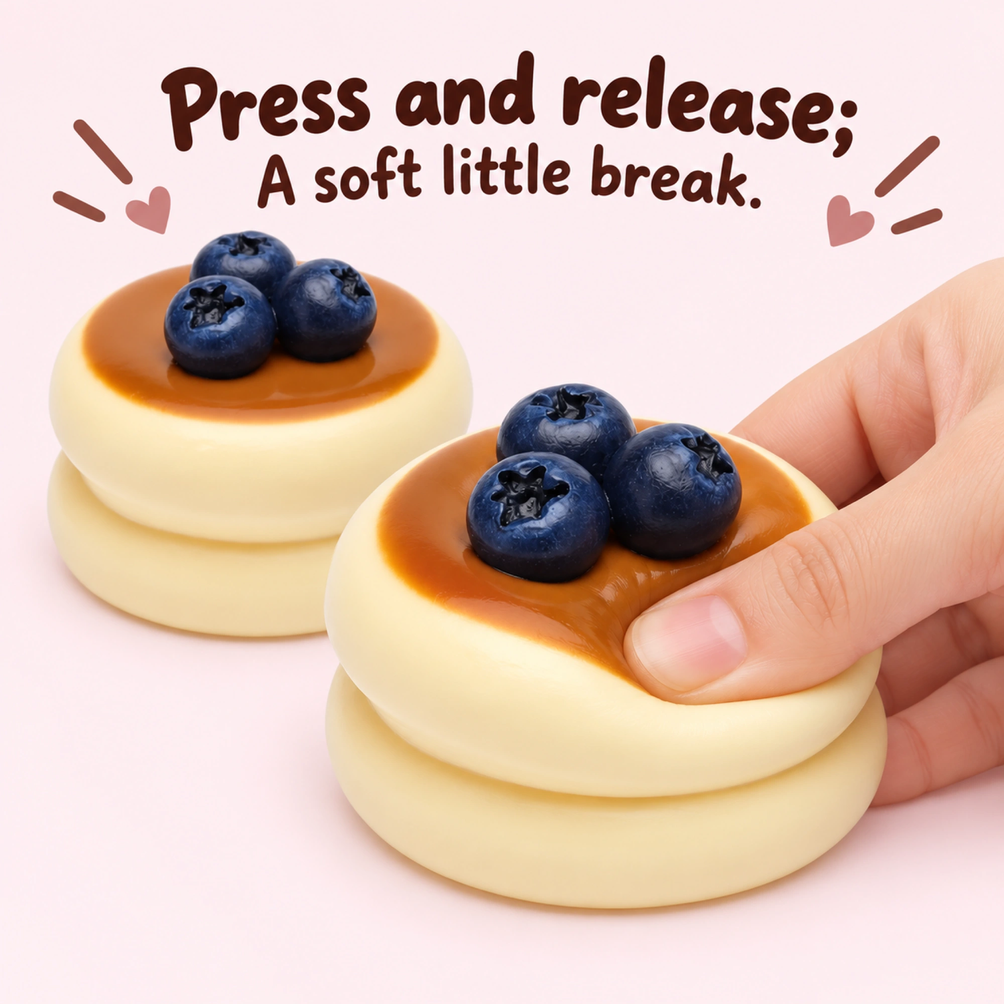 2 Pack Blueberry Squishy Souffle Slow Rebound Fidget Toys — inside