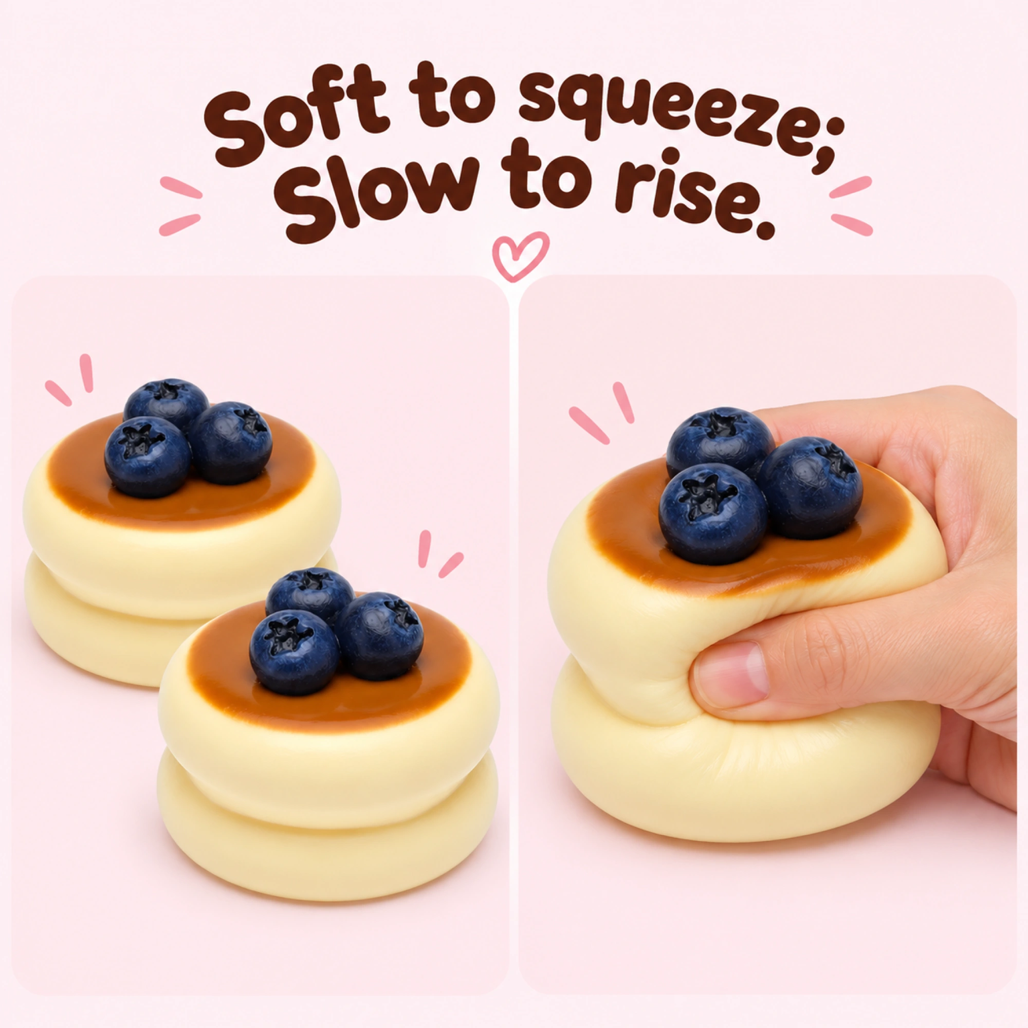 2 Pack Blueberry Squishy Souffle Slow Rebound Fidget Toys — comparison