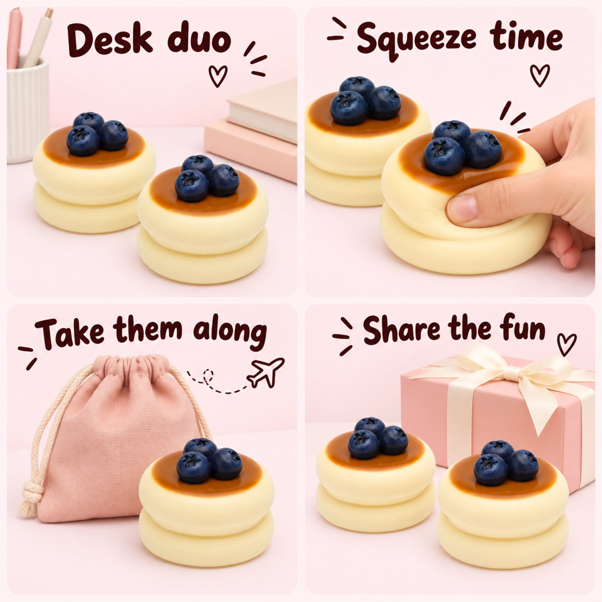 2 Pack Blueberry Squishy Souffle Slow Rebound Fidget Toys — lifestyle