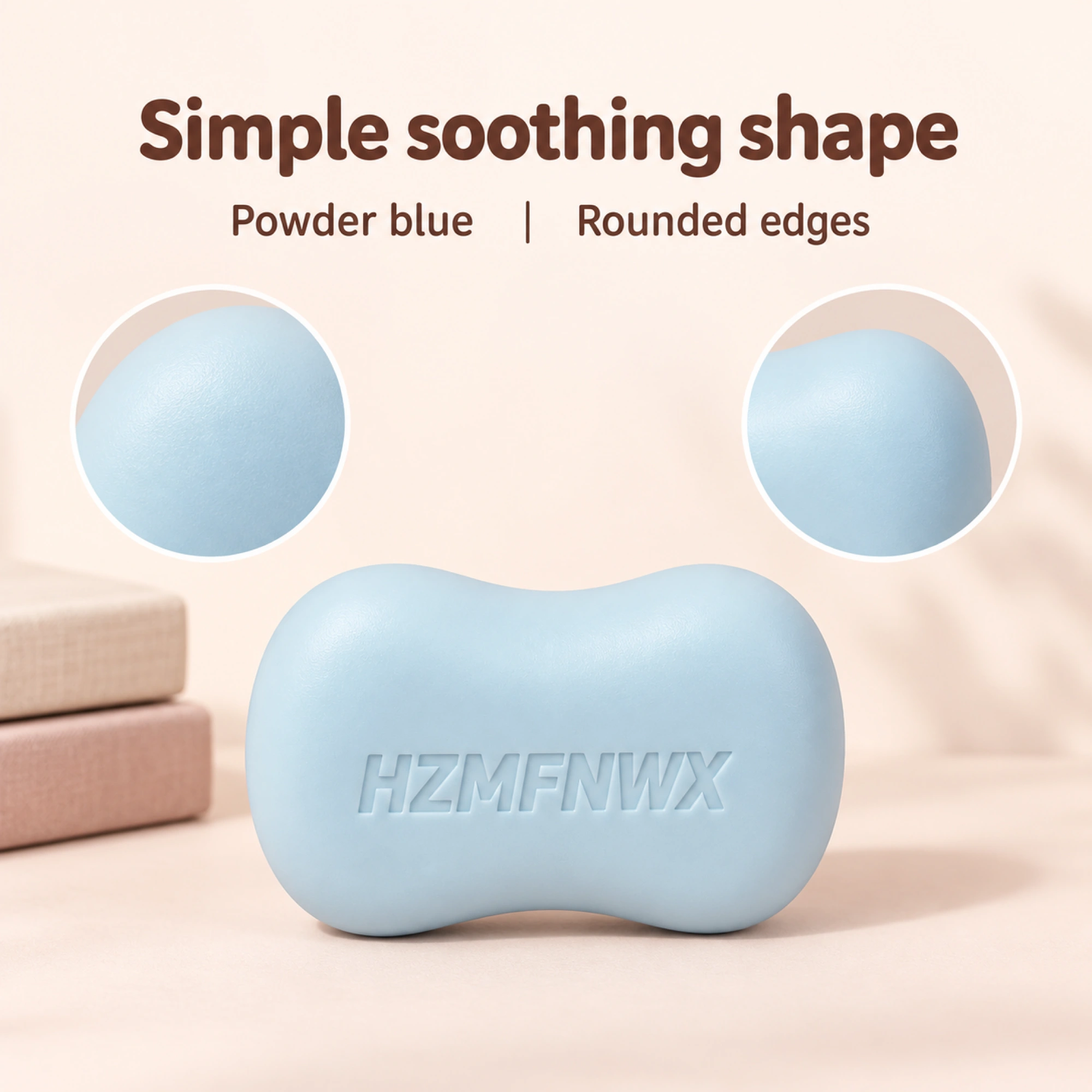 Blue Soap Squishy Crunchy ASMR Bead-Filled Squishy Toy — details