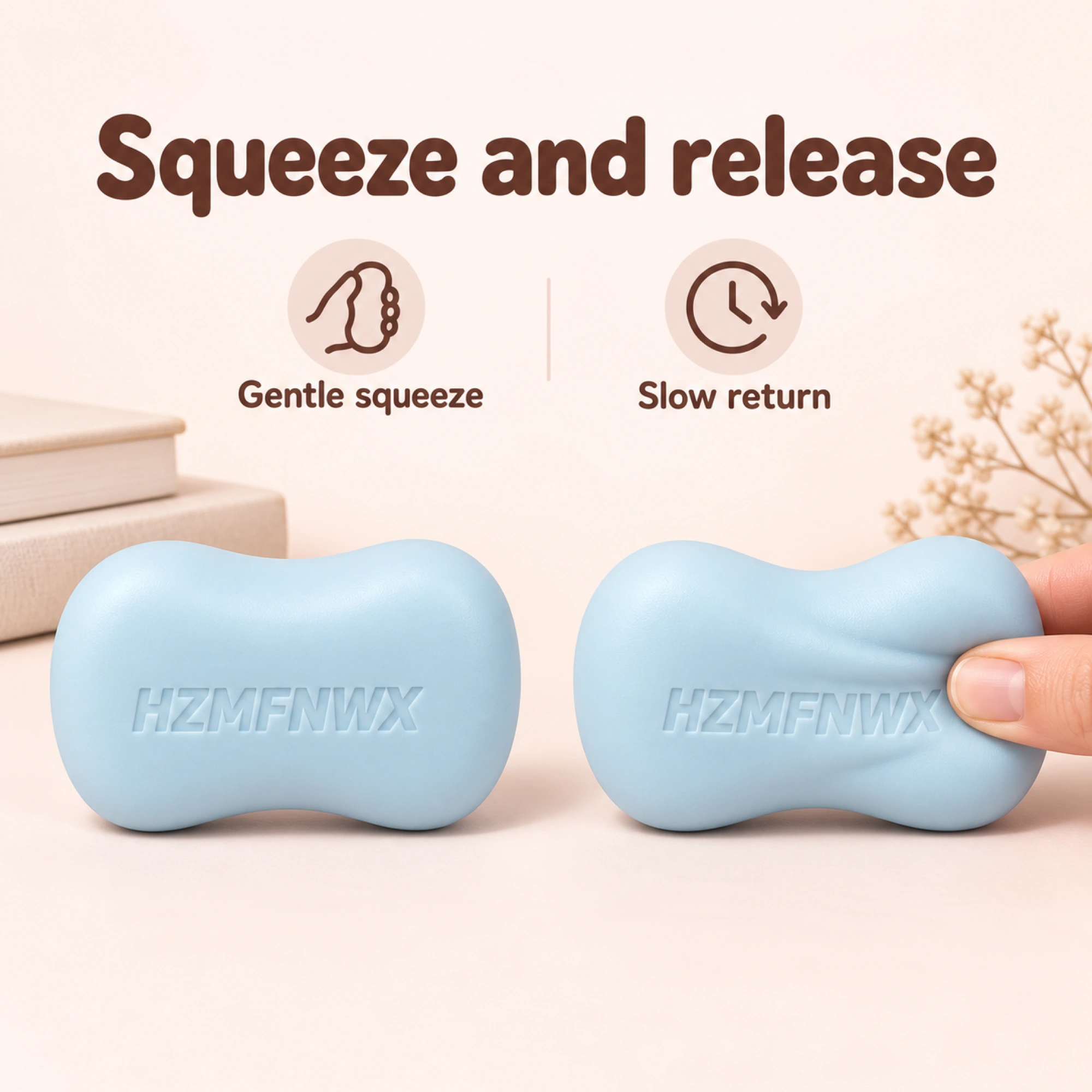 Blue Soap Squishy Crunchy ASMR Bead-Filled Squishy Toy — comparison