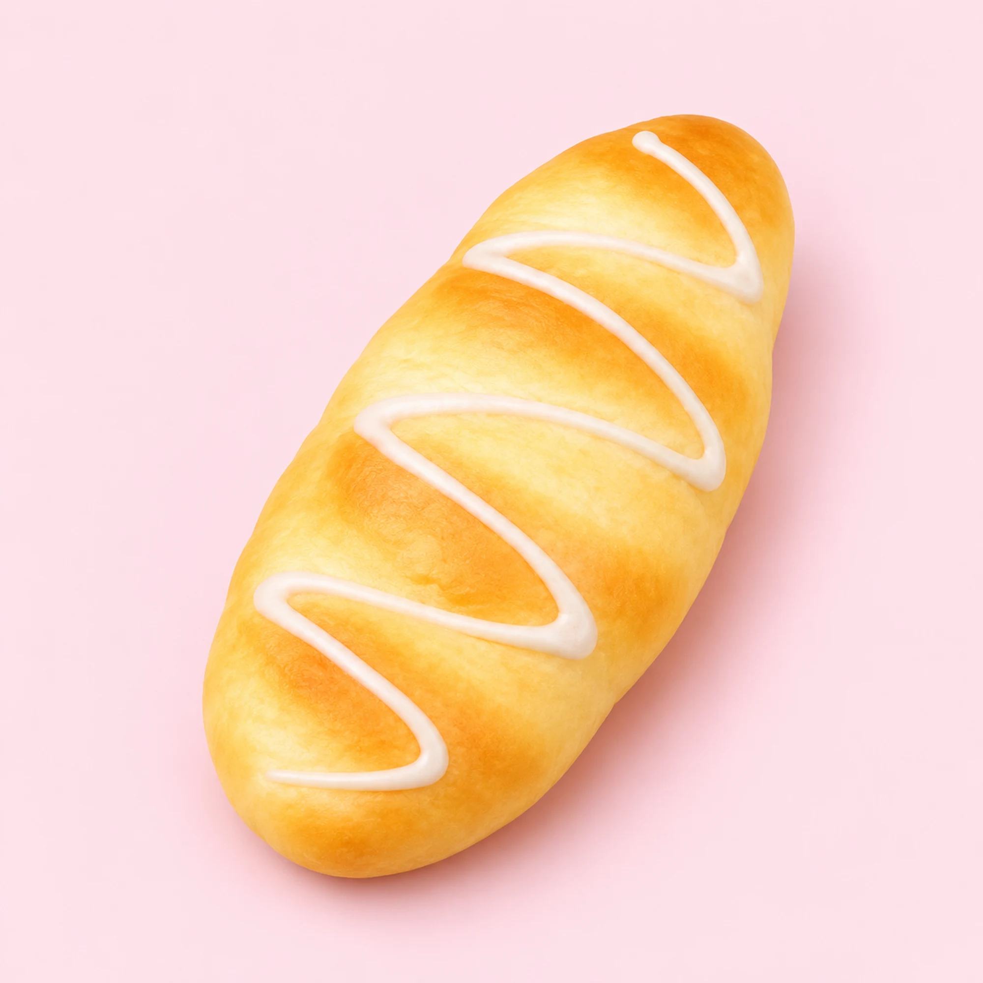 Cream Roll Squishy in the selected supplier design on a pale pink background