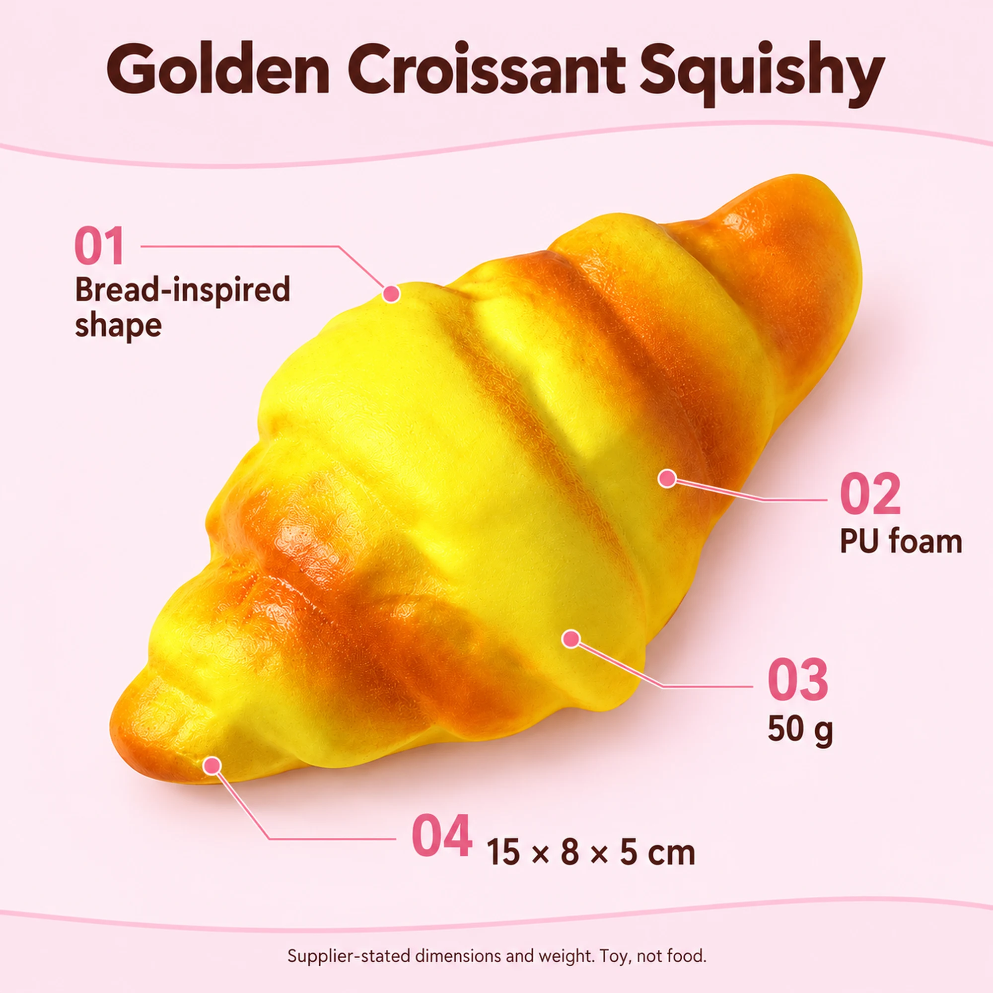 Golden Croissant Squishy (photo 4)